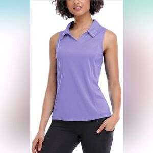 NWT COOrun Sleeveless Quick Dry Tennis T-Shirts V-Neck w/Collar Tank Top, 3X